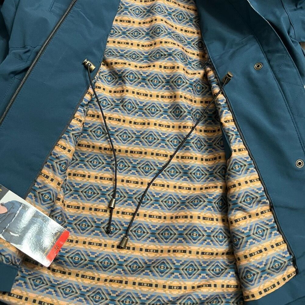 PENDLETON Women’s Jacket Medium Blue Lined Ribbed… - image 16